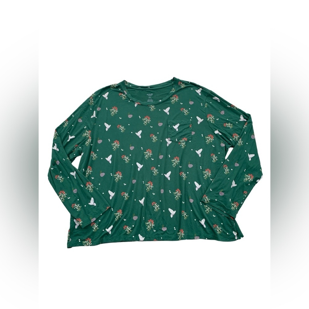 Kyte Baby Size 3XL Mistletoe Christmas Holiday Bamboo Long Sleeve Pajama Shirt